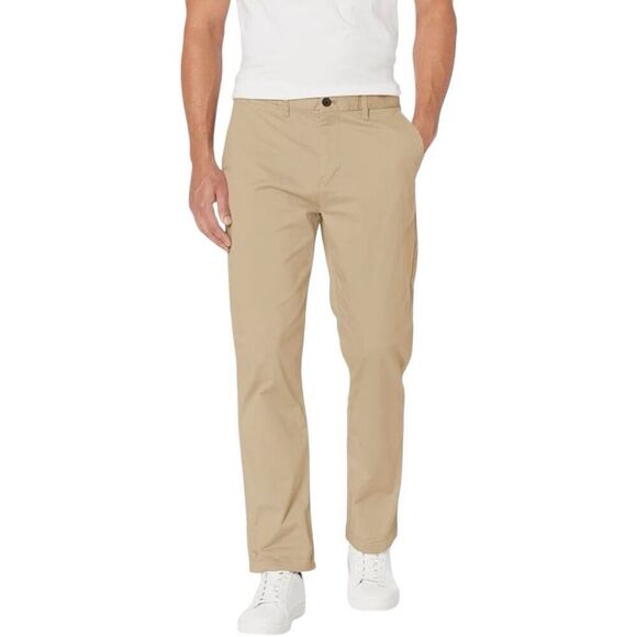 Mens Tommy Hilfiger Custom Fit Chino Khaki Flat Front Pants - Sz 32 x 32 - Picture 1 of 4